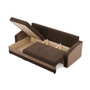 Rozkladacia rohová sedacia súprava HEWLET MODEL 2 Hnedá-hnedá - galéria #4