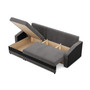 Rozkladacia rohová sedacia súprava HEWLET MODEL 2 Sivá-čierna - galéria #6