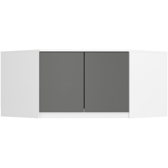 Nadstavba na skriňu S100 - biela/sivá