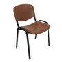 Konferenčná plastová stolička ISO Hnedá