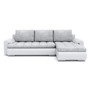 Rozkladacia rohová sedacia súprava TOKIO VI Svetlo sivá/biela eko-koža Pravá