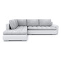 Rozkladacia rohová sedacia súprava TOKIO V Svetlo sivá/biela eko-koža Ľavá