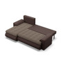 Rozkladacia rohová sedacia súprava TOKIO VI Ľavá Hnedá/hnedá - galéria #2