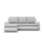 Rozkladacia rohová sedacia súprava TOKIO VI Ľavá Sivá/biela