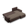 Rozkladacia rohová sedacia súprava TOKIO VI Pravá Hnedá/hnedá - galéria #2