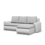 Rozkladacia rohová sedacia súprava TOKIO VI Pravá Sivá/biela - galéria #1