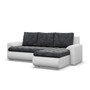 Rozkladacia rohová sedacia súprava TOKIO VI Pravá Sivá/biela I - galéria #1
