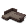 Rozkladacia rohová sedacia súprava TOKIO V Ľavá Hnedá/hnedá - galéria #2