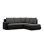 Rozkladacia rohová sedacia súprava TOKIO V Pravá Sivá/čierna II - galéria #1