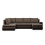 Rozkladacia rohová sedacia súprava TOKIO II Ľavá Hnedá/hnedá