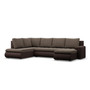 Rozkladacia rohová sedacia súprava TOKIO II Ľavá Hnedá/hnedá - galéria #1