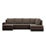 Rozkladacia rohová sedacia súprava TOKIO II Pravá Hnedá/hnedá