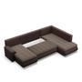 Rozkladacia rohová sedacia súprava TOKIO II Pravá Hnedá/hnedá - galéria #3