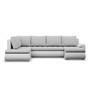 Rozkladacia rohová sedacia súprava TOKIO II Ľavá Sivá/biela