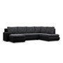 Rozkladacia rohová sedacia súprava TOKIO II Pravá Sivá/čierna I - galéria #1