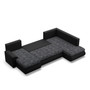 Rozkladacia rohová sedacia súprava TOKIO II Pravá Sivá/čierna I - galéria #2
