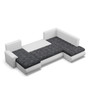 Rozkladacia rohová sedacia súprava TOKIO II Pravá Sivá/biela I - galéria #2