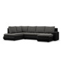 Rozkladacia rohová sedacia súprava TOKIO II Ľavá Sivá/čierna II - galéria #1