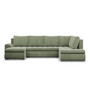 Rohová rozkladacia sedacia súprava TOKIO II PRO I Pravá Zelená I