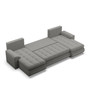 Rohová rozkladacia sedacia súprava U TOKIO III Pro Sivá - galéria #3