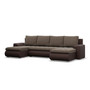Rozkladacia rohová sedacia súprava TOKIO III Hnedá/hnedá - galéria #2