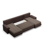 Rozkladacia rohová sedacia súprava TOKIO III Hnedá/hnedá - galéria #5