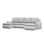 Rozkladacia rohová sedacia súprava TOKIO III Sivá/biela - galéria #2