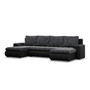 Rozkladacia rohová sedacia súprava TOKIO III Sivá/čierna I - galéria #2