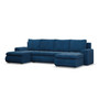 Rohová rozkladacia sedacia súprava U TOKIO III Pro I Modrá - galéria #2