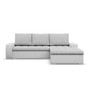 Rohová rozkladacia sedacia súprava AURORA Pravá Sivá/biela