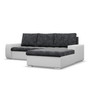 Rohová rozkladacia sedacia súprava AURORA Pravá Sivá/biela I