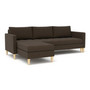 Rozkladacia rohová sedacia súprava OSLO Hnedá Ľavá