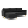 Rozkladacia rohová sedacia súprava OSLO Čierna Ľavá