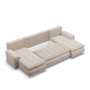 Rohová rozkladacia sedacia súprava U TOKIO III Pro Béžová - galéria #5