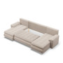 Rohová rozkladacia sedacia súprava U TOKIO III Pro Béžová - galéria #6