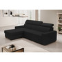 Rozkladacia rohová sedacia súprava MONSUN Ľavá Čierná