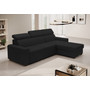 Rozkladacia rohová sedacia súprava MONSUN Pravá Čierná