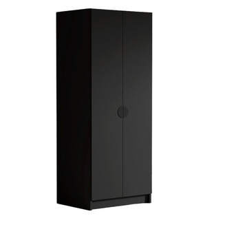 Šatníková skriňa BOSTON 100 cm - čierna/čierne úchytky