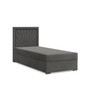 Čalúnená posteľ VINCENZA 90x200 cm s pružinovým matracom Sivá II