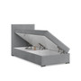 Čalúnená posteľ VINCENZA 90x200 cm s pružinovým matracom Sivá III - galéria #2