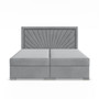 Čalúnená posteľ VINCENZA 140x200 cm s pružinovým matracom Sivá III - galéria #1