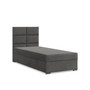 Čalúnená posteľ CALVI 90x200 cm s pružinovým matracom Sivá II