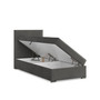 Čalúnená posteľ CALVI 90x200 cm s pružinovým matracom Sivá II - galéria #2