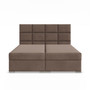 Čalúnená posteľ CALVI 160x200 cm s pružinovým matracom Hnedá - galéria #1