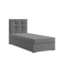 Čalúnená posteľ ELDA 90x200 cm s pružinovým matracom Sivá