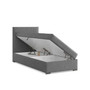 Čalúnená posteľ ELDA 90x200 cm s pružinovým matracom Sivá - galéria #2