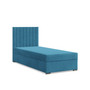 Čalúnená posteľ AGEN 90x200 cm s pružinovým matracom Modrá