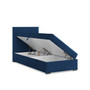 Čalúnená posteľ AGEN 90x200 cm s pružinovým matracom Modrá I - galéria #2