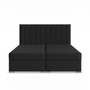 Čalúnená posteľ AGEN 140x200 cm s pružinovým matracom Čierna - galéria #1