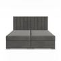 Čalúnená posteľ AGEN 140x200 cm s pružinovým matracom Sivá II - galéria #1
